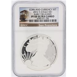 2012-S NGC Graded PF69 Ultra Cameo $1 American Silver Eagle Silver Coin