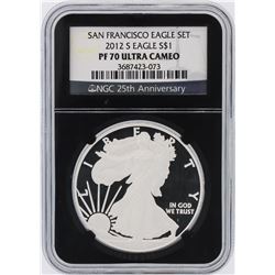 2012-S NGC Graded PF70 Ultra Cameo $1 American Silver Eagle Silver Coin