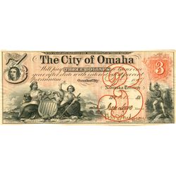 Omaha Nebraska The City of Omaha $3 Note