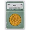 RARE 1876 NTC Graded MS62 $20 Liberty Gold Coin