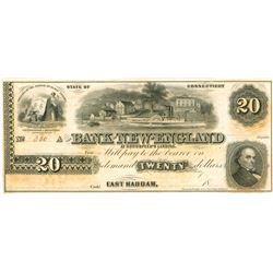 $20 Connecticut East Haddam The Bank of New England at Godspeed's Landing Large