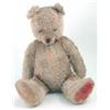 Image 1 : An English teddy Bear, in gold plush with glass eyes and shaven snout, 1930's 2ft 2ins...