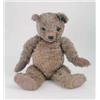Image 1 : An English gold plush teddy bear, with hump-back and jointed limbs, post-war (eyes replaced) 26in...