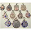 Image 1 : 11 silver and enamel sporting medals, most 1930's, for local Sussex football leagues and golf clu...