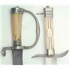 Image 1 : A mid 18th century Continental silver mounted hunting sword, the 21.25 double fullered blade with...