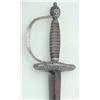 Image 1 : A English mid to late 18th century silver mounted short sword, the 32.75 inch colichemarde blade...