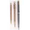 Image 1 : A Parker sterling silver ballpoint, and two 9ct gold pencils (3)...