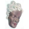 Image 1 : A 1930's earthenware female wall mask, 9.5ins...
