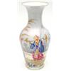 Image 1 : A 19th century French porcelain baluster vase, painted with a Chinaman carrying parrots across a...