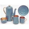 Image 1 : A bone china 15-piece coffee set, consisting of 6 cups and saucers, coffee pot, milk jug and suga...