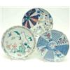 Image 1 : Three various Imari plates, painted in underglaze blue and enamels, 8ins...