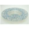 Image 1 : A Lalique Flora Bella opalescent glass dish, moulded with a concentric design with blue-stained d...