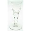 Image 1 : A cordial glass, with floral-engraved bowl on faceted stem, 5.5in....