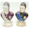 Image 1 : Two Enoch Wood earthenware portrait busts of a bemedalled military officer, on marbled socle plin...