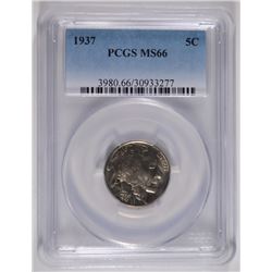 1937 BUFFALO NICKEL, PCGS MS-66