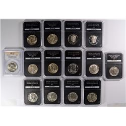 SILVER HALF DOLLAR LOT ( 14 ) COINS: SEE DESCRIPTION