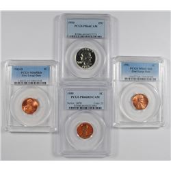 ( 4 ) PCGS GRADED COIN LOT: SEE DESCRIPTION