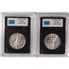 Image 1 : ( 2 ) CCGS GRADED 1934-S WALKING LIBERTY HALF DOLLARS:  BOTH EF
