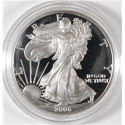 2006 PROOF AMERICAN SILVER EAGLE IN NICE ORIGINAL BOX/CERT
