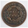 Image 2 : 1828 HALF CENT (12 STAR) VG/F