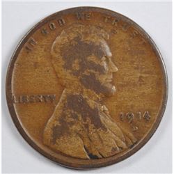 1914-D LINCOLN CENT G/VG (KEY DATE)