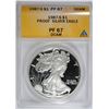 Image 1 : 1987-S PROOF SILVER AMERICAN EAGLE ANACS PF-67 DCAM