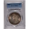 Image 1 : 1883 MORGAN SILVER DOLLAR, PCGS MS-65+  GORGEOUS RAINBOW RIM TONING ON REVERSE