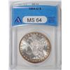 Image 1 : 1884-O MORGAN SILVER DOLLAR, ANACS MS-64