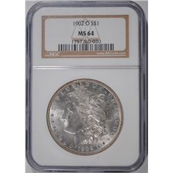 1902-O MORGAN SILVER DOLLAR, NGC MS-64
