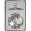 Image 1 : 1923 PEACE SILVER DOLLAR, NGC MS-66
