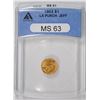 Image 1 : 1903 LOUISIANA PURCHASE $1,00 GOLD COMMEMORATIVE, ANACS MS-63 NICE!!
