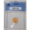 Image 1 : 1917 MCKINLEY MEMORIAL GOLD DOLLAR ANACS MS-62