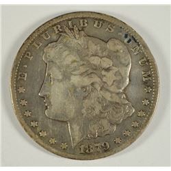 1879-CC MORGAN SILVER DOLLAR, FINE