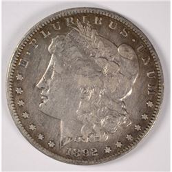 1892-S MORGAN SILVER DOLLAR, VF+  SEMI-KEY