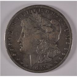 1889-CC MORGAN SILVER DOLLAR, VF KEY DATE