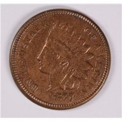 1877 INDIAN HEAD CENT, AU-55+