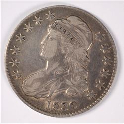 1830 CAPPED BUST HALF  DOLLAR, XF