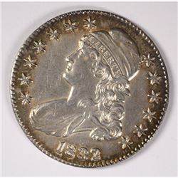 1832 CAPPED BUST HALF DOLLAR, BU  STRONG STRIKE!