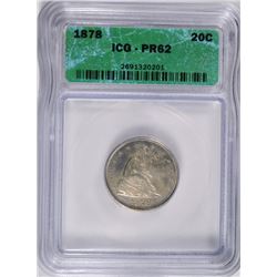 1878 20 CENT PIECE ICG PR-62