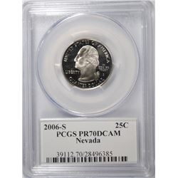 2006-S NEVADA STATE QUATER, PCGS PR-70 DCAM