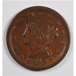 1849 HALF CENT VF/XF DETAILS