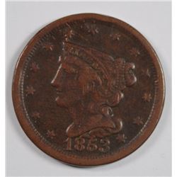 1853 HALF CENT F/VF
