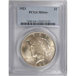 1923 PEACE DOLLAR PCGS MS-64 +