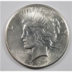 1927 PEACE DOLLAR AU/BU