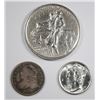 Image 1 : (3) MISC COINS (1835-10C, 1945-S-10C, 1925-STONE MOUNTAIN 50C)