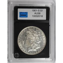 1901-S MORGAN DOLLAR CCGS AU/UNC KEY COIN!