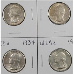 (4) CH BU 1934 WASHINGTON QUARTERS