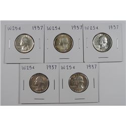 (5) CH BU 1937 WASHINGTON QUARTERS
