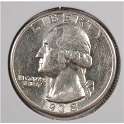 1938 WASHINGTON QUARTER CH BU