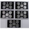 Image 2 : ( 5 ) 2014 U.S. SILVER QUARTER PROOF  SETS,  MO BOXES OR COA